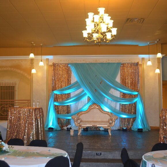 Voile Drapery Panel in Vista Blue - Vista Blue-Drape Only - Picture 1 of 1